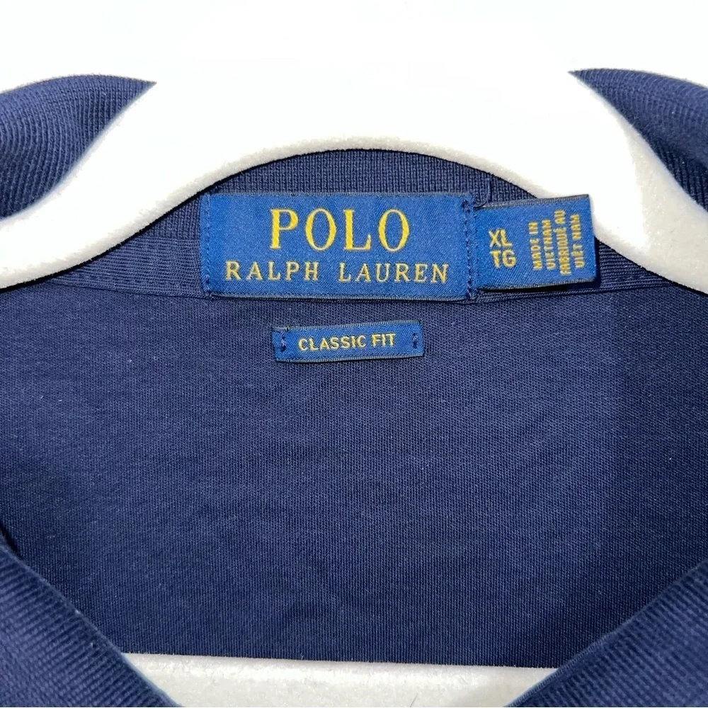 Polo Ralph Lauren Navy Blue Classic Fit Polo Shirt, Size XL